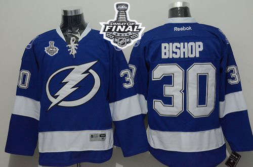 Lightning #30 Ben Bishop Blue 2015 Stanley Cup Stitched NHL Jersey