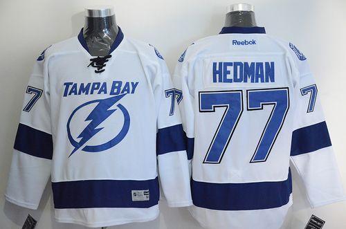 Lightning #77 Victor Hedman White Stitched NHL Jersey