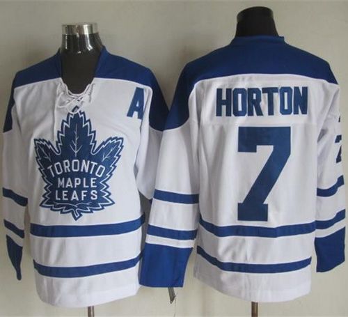 Maple Leafs #7 Tim Horton White CCM Throwback Winter Classic Stitched NHL Jersey