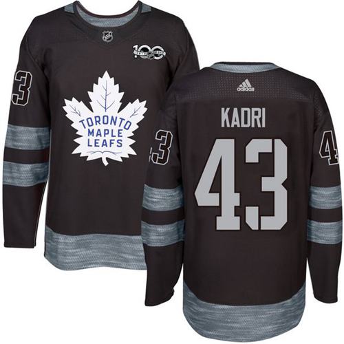 Maple Leafs #43 Nazem Kadri Black 1917-2017 100th Anniversary Stitched NHL Jersey