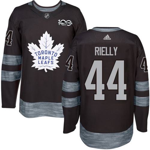 Maple Leafs #44 Morgan Rielly Black 1917-2017 100th Anniversary Stitched NHL Jersey