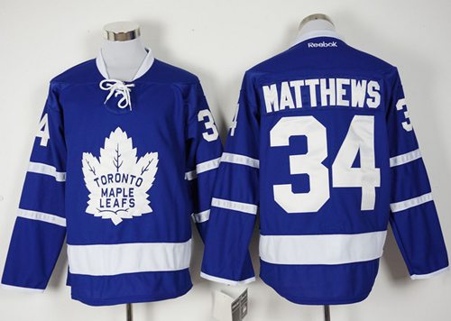 Maple Leafs #34 Auston Matthews Blue New Stitched NHL Jersey