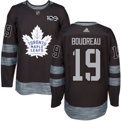 Maple Leafs #19 Bruce Boudreau Black 1917-2017 100th Anniversary Stitched NHL Jersey
