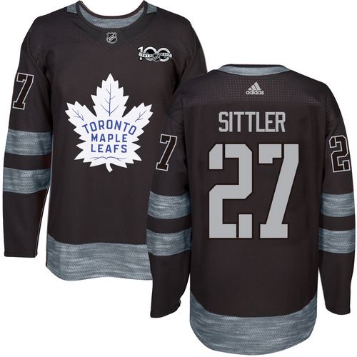 Maple Leafs #27 Darryl Sittler Black 1917-2017 100th Anniversary Stitched NHL Jersey