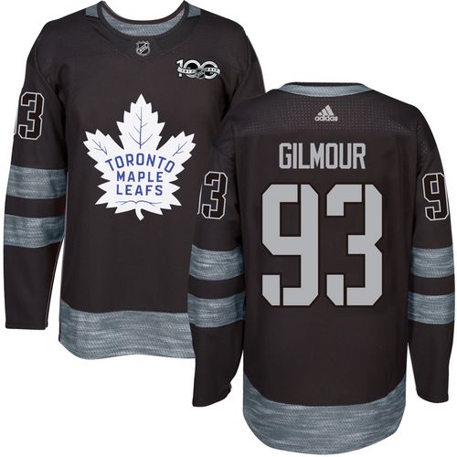 Maple Leafs #93 Doug Gilmour Black 1917-2017 100th Anniversary Stitched NHL Jersey