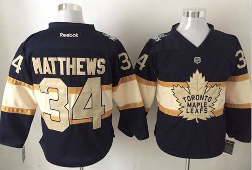 Maple Leafs #34 Auston Matthews Black/Cream 100th Anniversary Stitched NHL Jersey