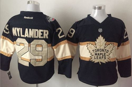 Maple Leafs #29 William Nylander Black/Cream 100th Anniversary Stitched NHL Jersey