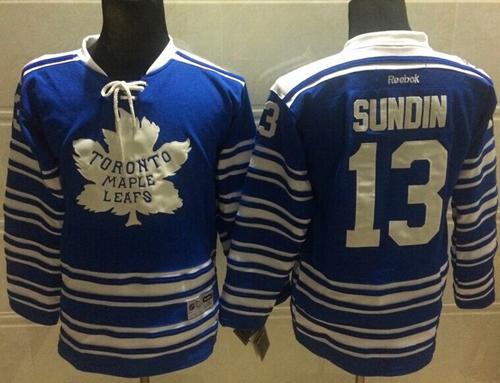 Maple Leafs #13 Mats Sundin Blue 2014 Winter Classic Stitched NHL Jersey