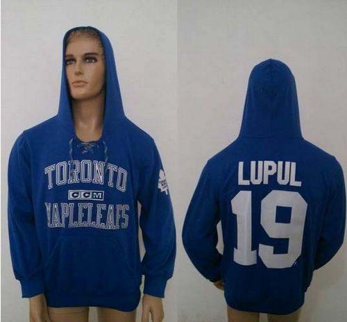 CCM Toronto Maple Leafs #19 Joffrey Lupul Blue Lace Up Hoodie