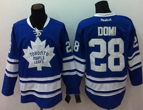 Maple Leafs #28 Tie Domi Blue Third Stitched NHL Jersey