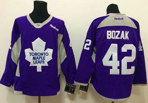 Maple Leafs #42 Tyler Bozak Purple Practice Stitched NHL Jersey