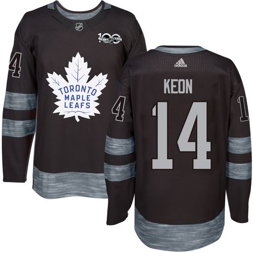 Maple Leafs #14 Dave Keon Black 1917-2017 100th Anniversary Stitched NHL Jersey