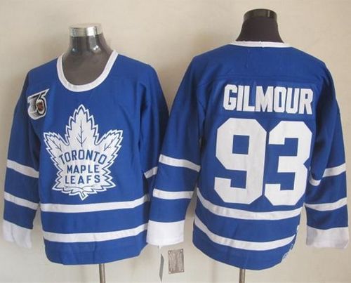 Maple Leafs #93 Doug Gilmour Blue 75th CCM Throwback Stitched NHL Jersey