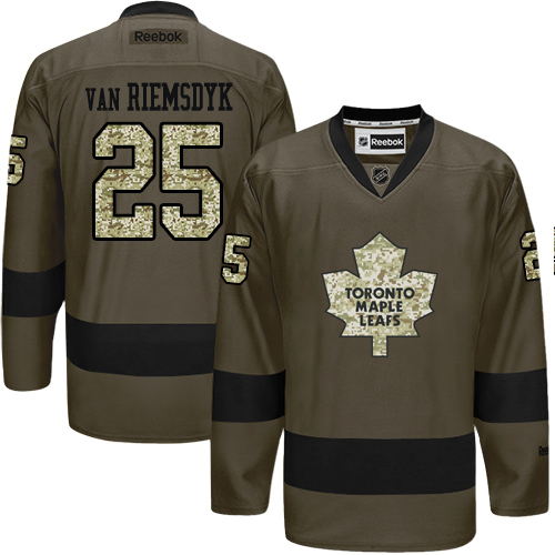 Maple Leafs #25 James Van Riemsdyk Green Salute to Service Stitched NHL Jersey