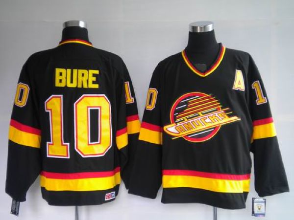 Canucks #10 Pavel Bure Stitched Black Mitchell&Ness NHL Jersey