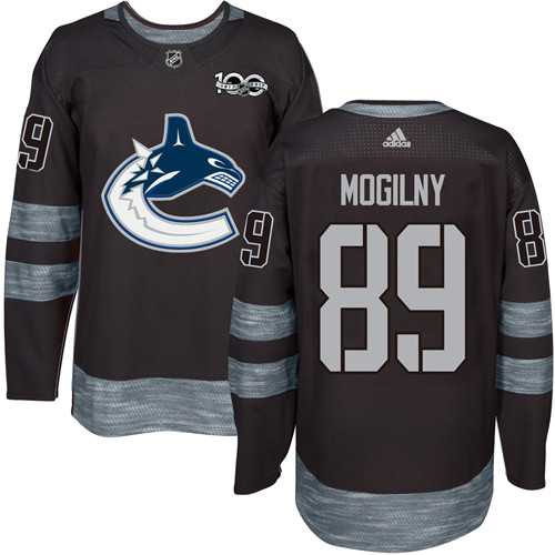 Canucks #89 Alexander Mogilny Black 1917-2017 100th Anniversary Stitched NHL Jersey