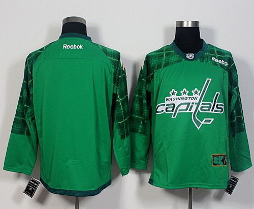 Capitals Blank Green St. Patrick's Day New Stitched NHL Jersey