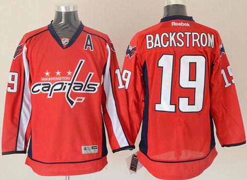 Capitals #19 Nicklas Backstrom Red Stitched NHL Jersey