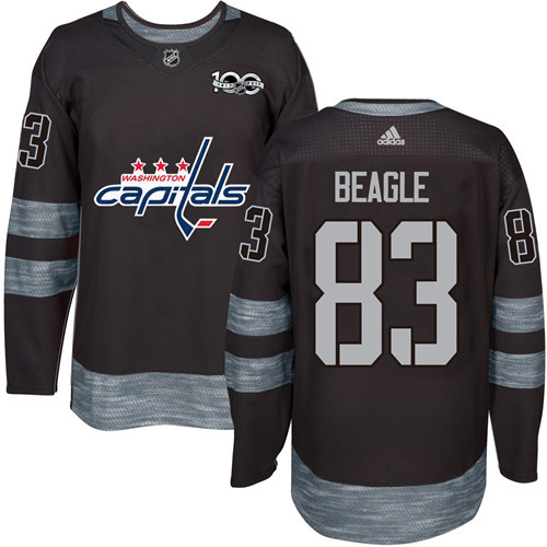 Capitals #83 Jay Beagle Black 1917-2017 100th Anniversary Stitched NHL Jersey