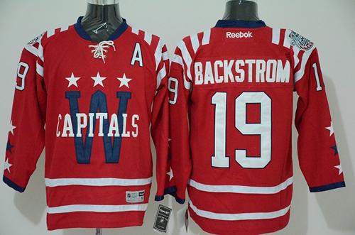 Capitals #19 Nicklas Backstrom 2015 Winter Classic Red Stitched NHL Jersey