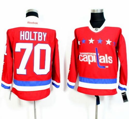 Capitals #70 Braden Holtby Red Alternate Stitched NHL Jersey