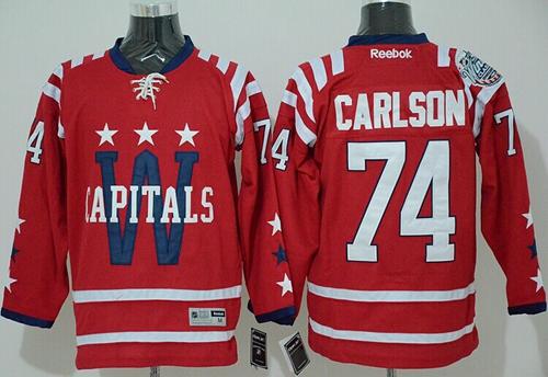 Capitals #74 John Carlson 2015 Winter Classic Red Stitched NHL Jersey