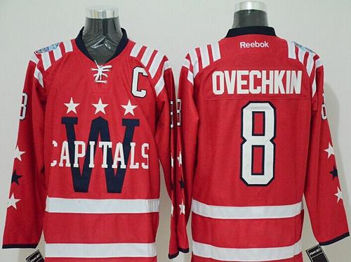 Capitals #8 Alex Ovechkin 2015 Winter Classic Red Stitched NHL Jersey