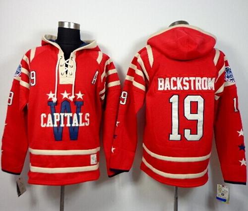 Capitals #19 Nicklas Backstrom 2015 Winter Classic Red Sawyer Hooded Sweatshirt Stitched NHL Jersey