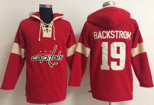 Washington Capitals #19 Nicklas Backstrom Red Pullover NHL Hoodie