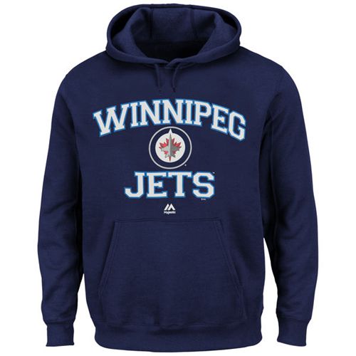 Winnipeg Jets Majestic Heart & Soul Hoodie Navy Blue