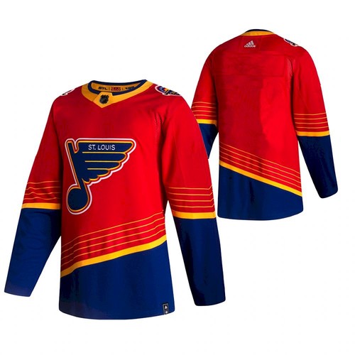 Men's St. Louis Blues Blank 2021 Red Reverse Retro Stitched Jersey