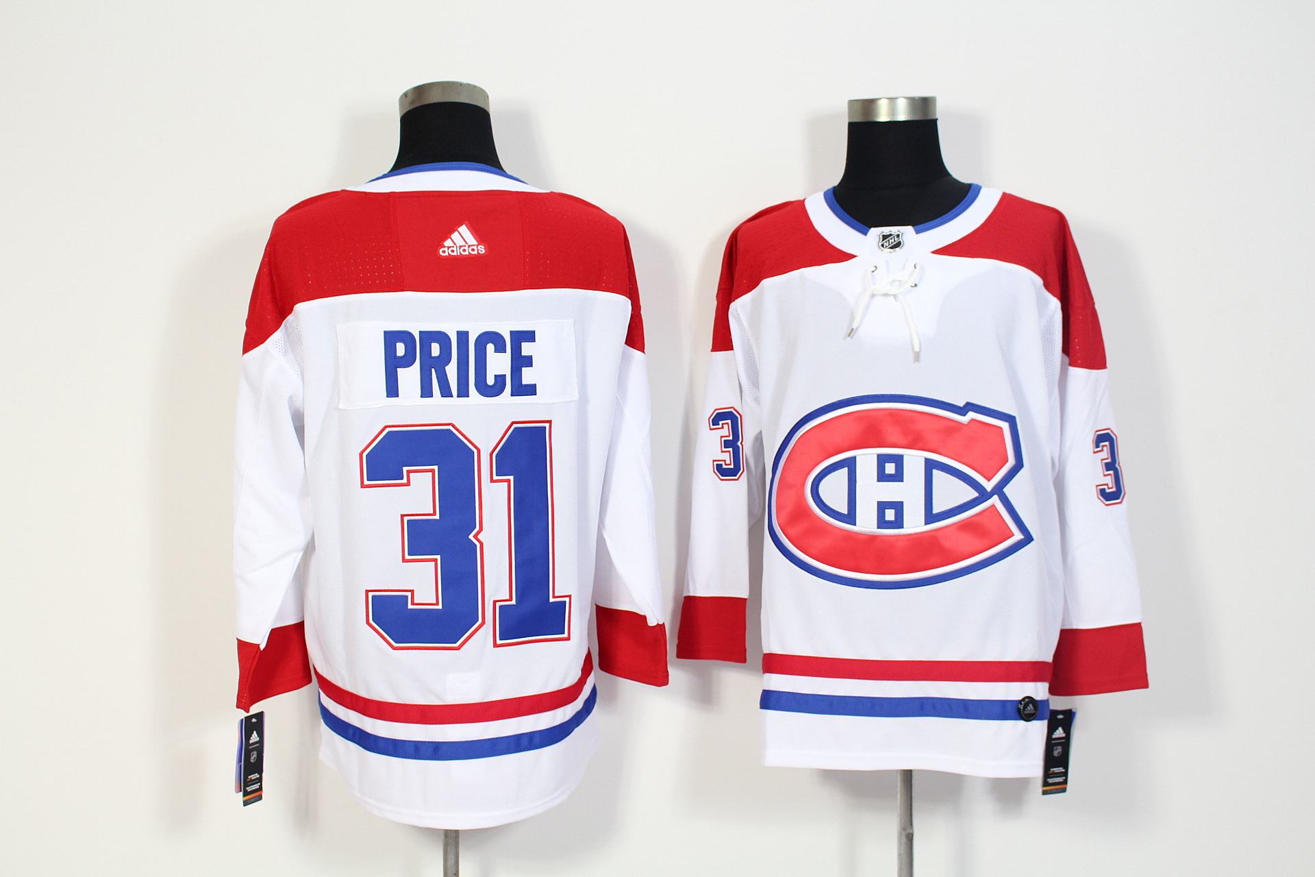 Men's Adidas Montreal Canadiens #31 Carey Price White Stitched NHL Jersey