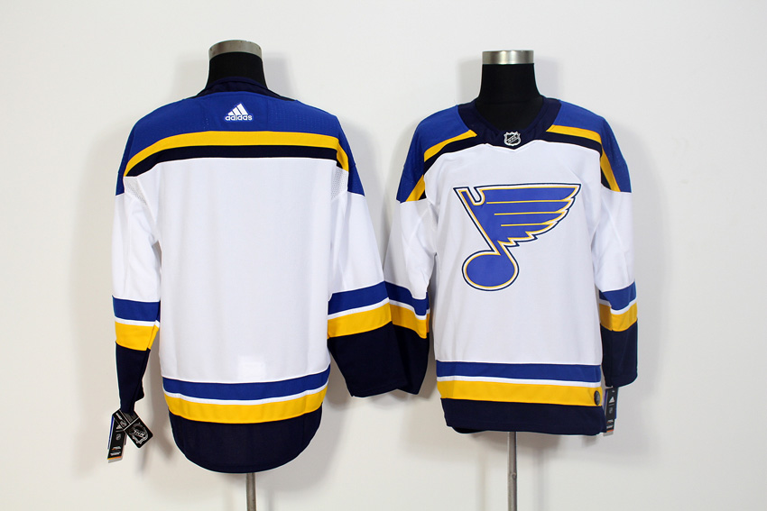 Men's Adidas St. Louis Blues White Stitched NHL Jersey