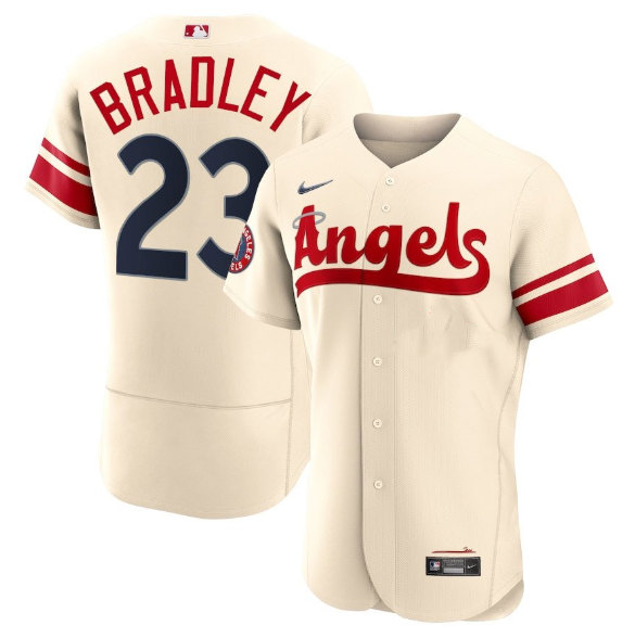Men's Los Angeles Angels #23 Archie Bradley 2022 Cream City Connect Flex Base Stitched Jersey