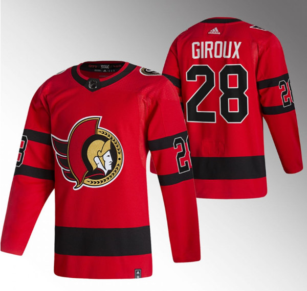 Men's Ottawa Senators #28 Claude Giroux 2021 Red Stitched Home Jersey