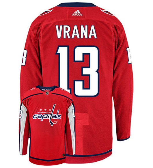 Men's Washington Capitals #13 Jakub Vrana Red Stitched NHL Jersey