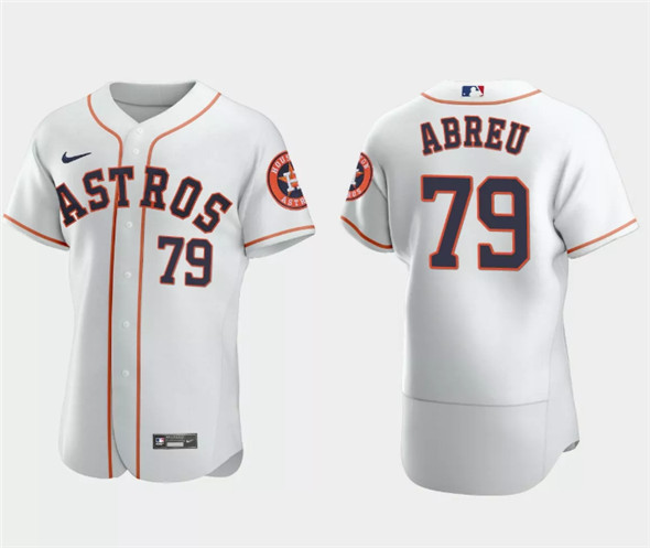 Men's Houston Astros #79 José Abreu White Flex Base Stitched Jersey