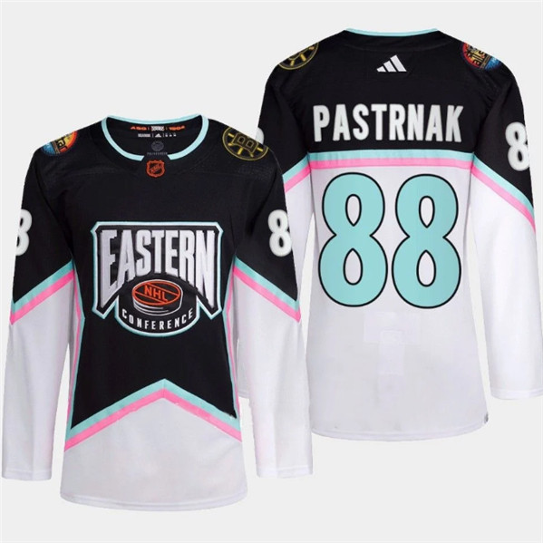 Men's Boston Bruins #88 David Pastrnak Black/White 2023 All-star Stitched Jersey