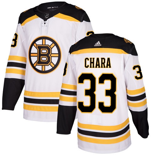 Men's Adidas Boston Bruins #33 Zdeno Chara White Stitched NHL Jersey