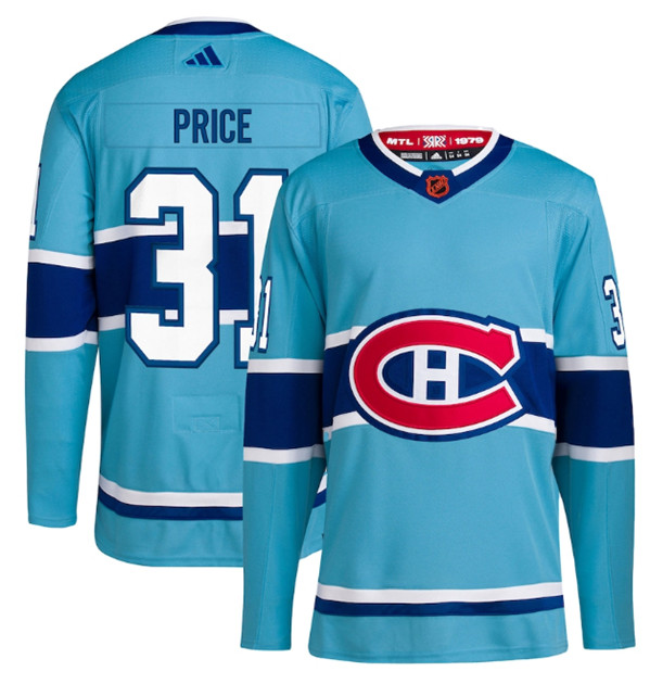 Men's Montreal Canadiens #31 Carey Price 2022-23 Reverse Retro Stitched Jersey