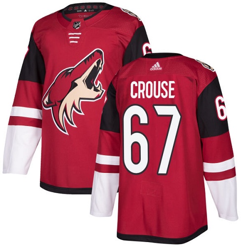 Men's Adidas Arizona Coyotes #67 Lawson Crouse Burgundy Red 2018 Season Home Stitched NHL Jersey