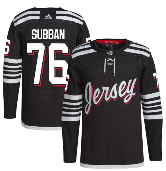 Men's New Jersey Devils #76 P.K. Subban 2021/22 Black Stitched Jersey