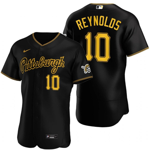 Men's Pittsburgh Pirates #10 Bryan Reynolds Black Flex Base Stitched Jersey