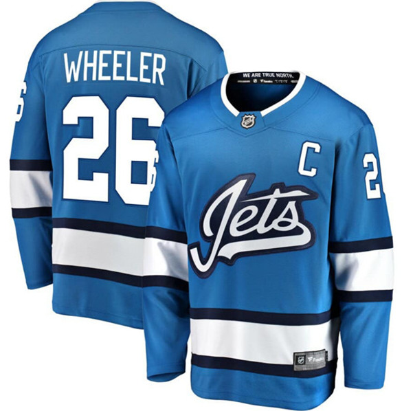 Men's Winnipeg Jets #26 Blake Wheeler Blue Stitched NHL Jersey