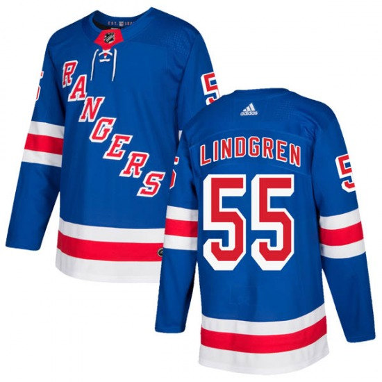 Men's New York Rangers #55 Ryan Lindgren Royal Stitched Jersey