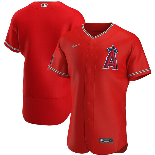 Men's Los Angeles Angels Red Alternate Team Logo Stittched Jersey