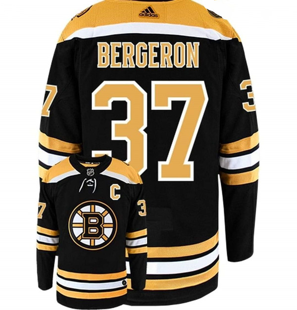 Men's Boston Bruins #37 Patrice Bergeron Black Stitched NHL Jersey