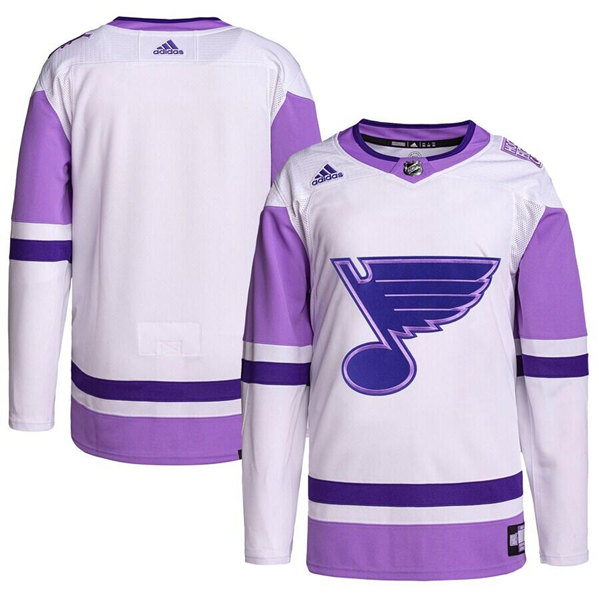 Women's St. Louis Blues Blank White/Purple Stitched Jersey