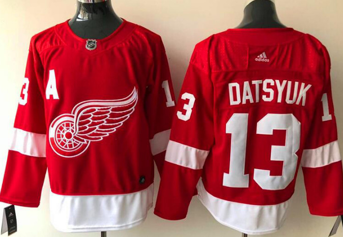 Red Wings #13 Pavel Datsyuk Red Stitched NHL Jersey