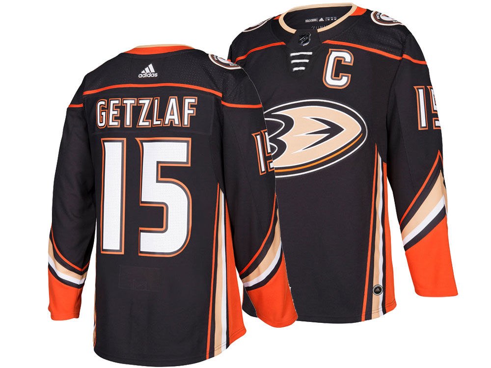 Men's Adidas Anaheim Ducks #15 Ryan Getzlaf Black Stitched NHL Jersey